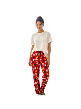 Disney Mickey Mouse Size M Women’s Red Cotton Pajama Pants